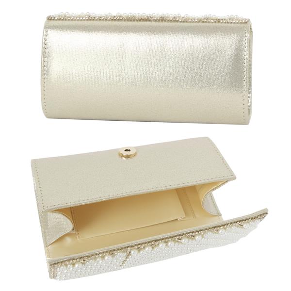 RHINESTONE BEADED EVENING CLUTCH BAG