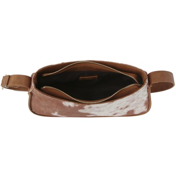 TEXTURED ANIMAL PRINT SHOULDER BAG