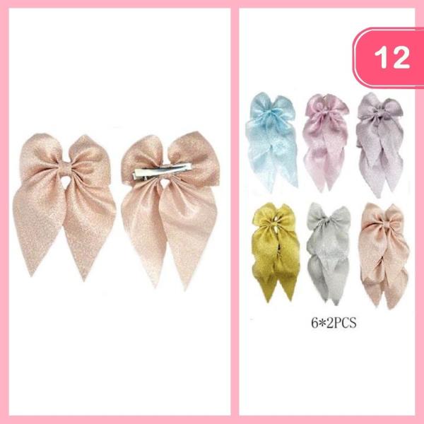 GLITTER CHEER BOW (12 UNITS)