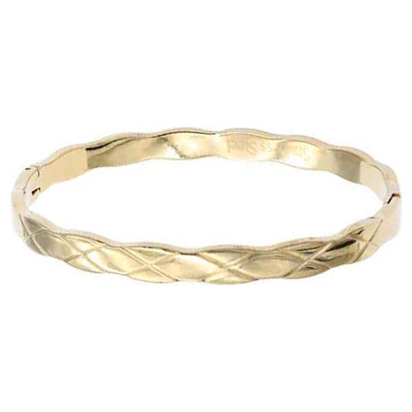 STAINLESS STEEL HINGED BANGLE BRACELET