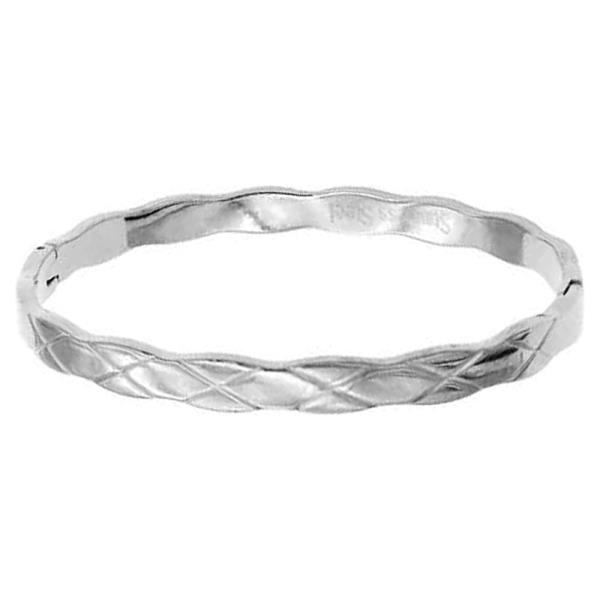 STAINLESS STEEL HINGED BANGLE BRACELET