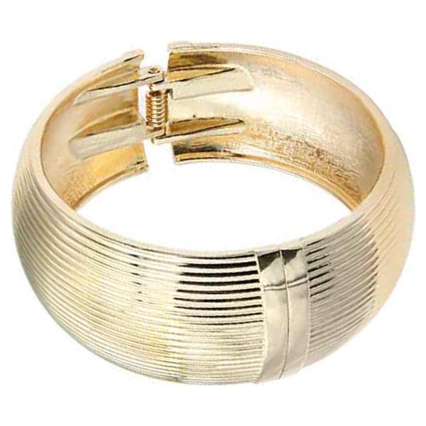 18K GOLD PLATED HINGED BANGLE BRACELET