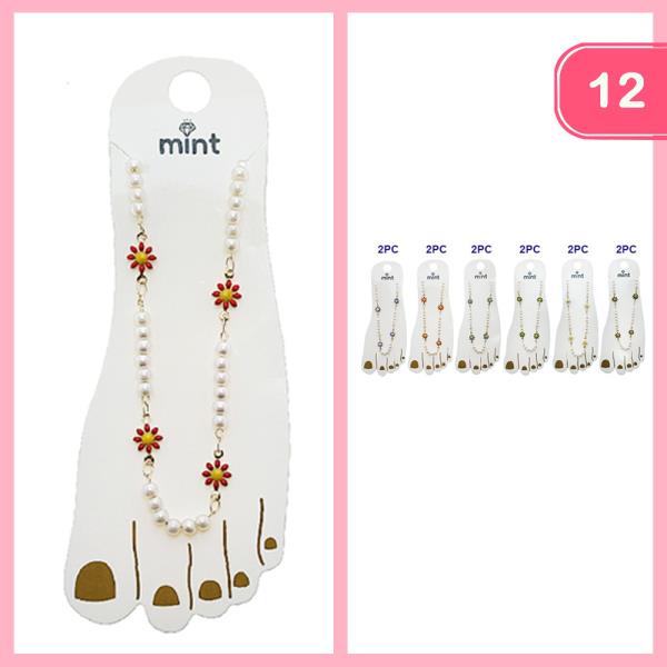 PEARL FLOWER ANKLET (12 UNITS)