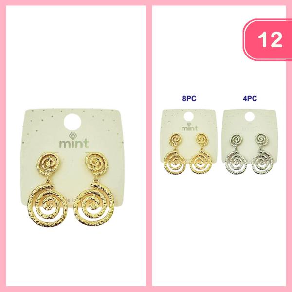 SWIRL DANGLE EARRINGS (12 UNITS)
