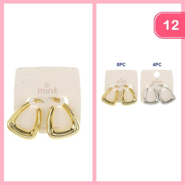 METALE HOOP EARRINGS (12 UNITS)