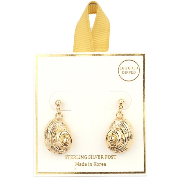 METAL STERLING SILVER SEA LIFE POST EARRING