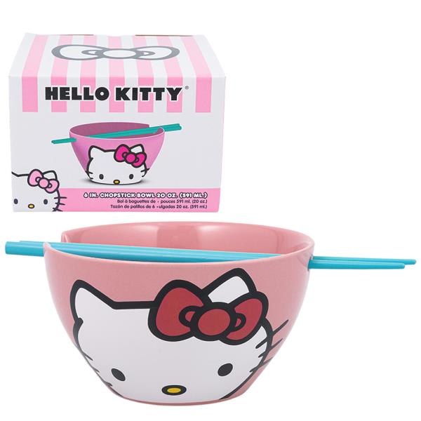 HELLO KITTY CHOPSTICKS BOWL 3PC SET
