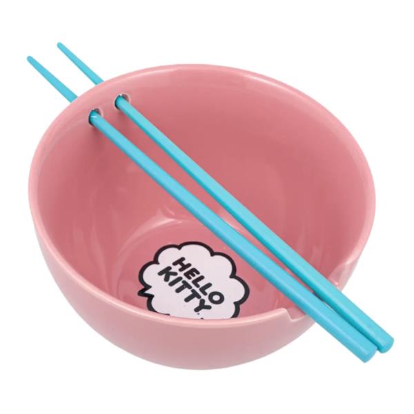 HELLO KITTY CHOPSTICKS BOWL 3PC SET