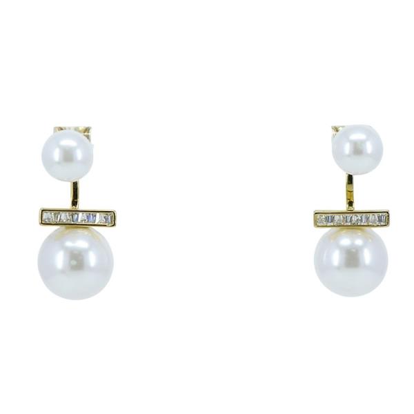 PEARL BAR DROP EARRING