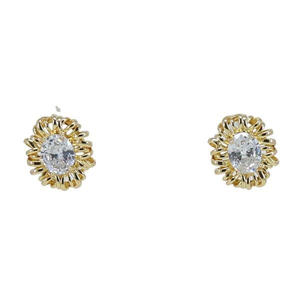 CRYSTAL SUNBURST STUD EARRING