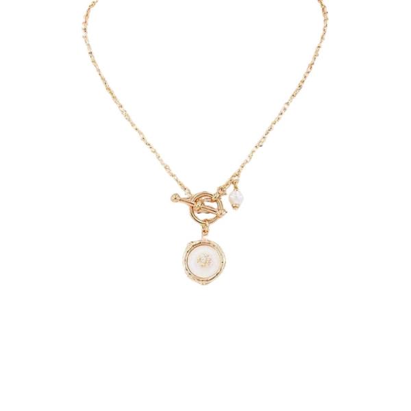 ROUND CROSS PENDANT NECKLACE