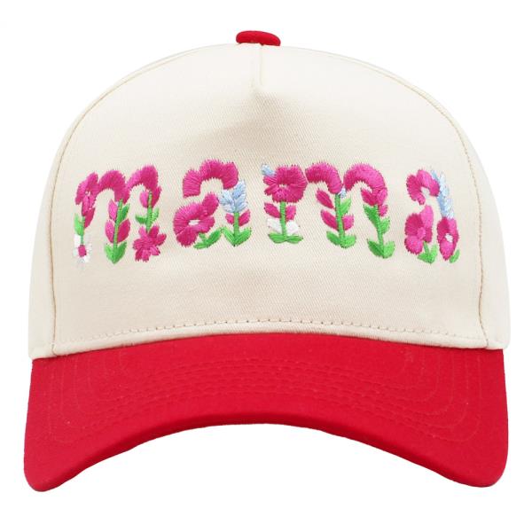 FLOWER MAMA EMBROIDERY BASEBALL CAP