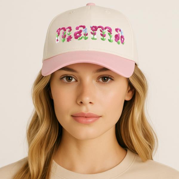 FLOWER MAMA EMBROIDERY BASEBALL CAP
