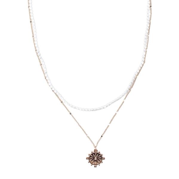 LAYERED CHAIN STAR PENDANT NECKLACE