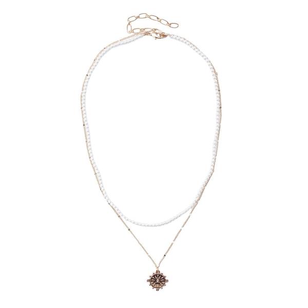 LAYERED CHAIN STAR PENDANT NECKLACE