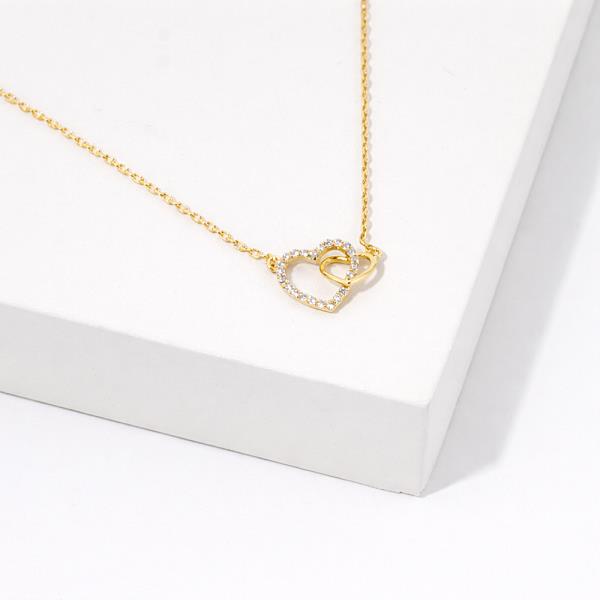 18K GOLD DIPPED WHERE LOVE MEETS LAUGHTER HEART NECKLACE