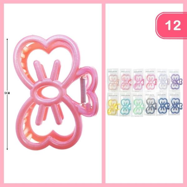 BOW HIAR CLAW CLIP (12 UNITS)