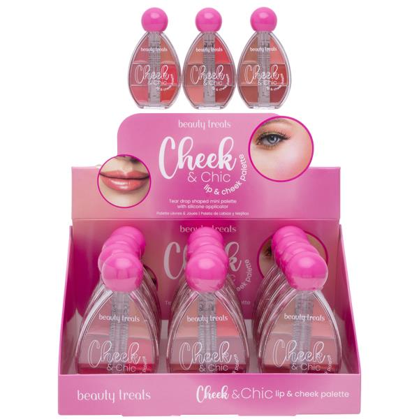 BEAUTY TREATS CHEEK AND CHIC LIP PALETTE (12 UNITS)