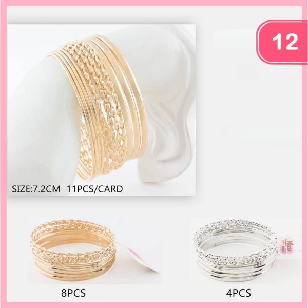 BANGLE BRACELETS (12 UNITS)