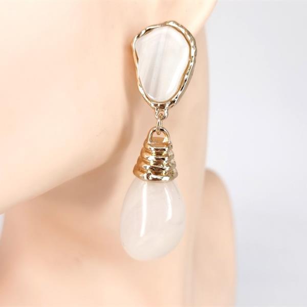 STONE DROP STATEMENT EARRING