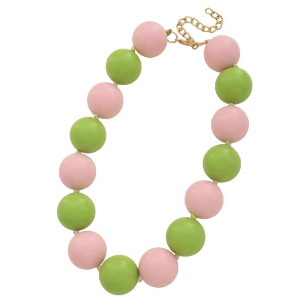 BEAD MULTI STRAND NECKLACE EARRING SET