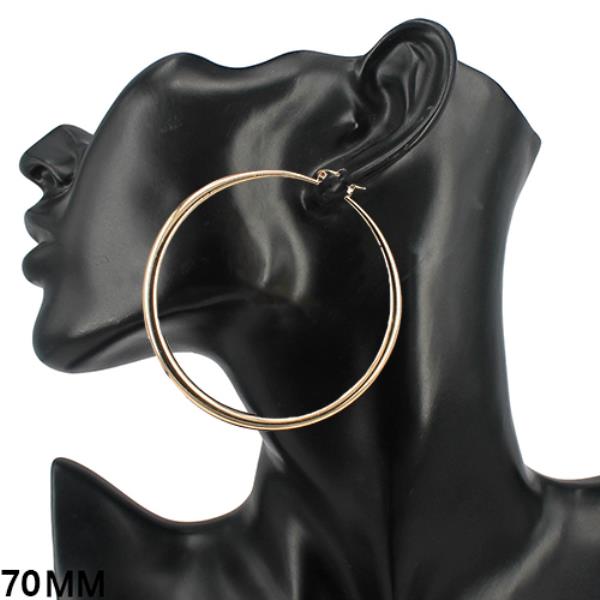 METAL 70MM HOOP EARRING