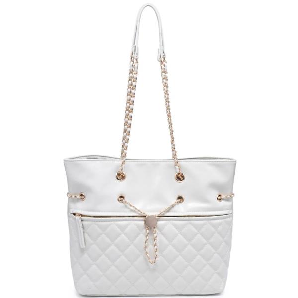 QUILTED ALICE SHOULDER TOTE BAG