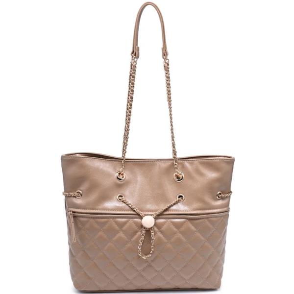 QUILTED ALICE SHOULDER TOTE BAG
