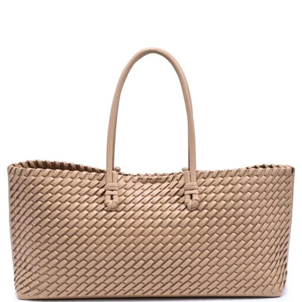 WOVEN TEXTURED NOLA TOTE BAG
