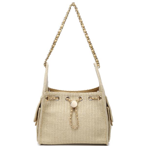 WOVEN TEXTURE PAISELY SHOULDER BAG