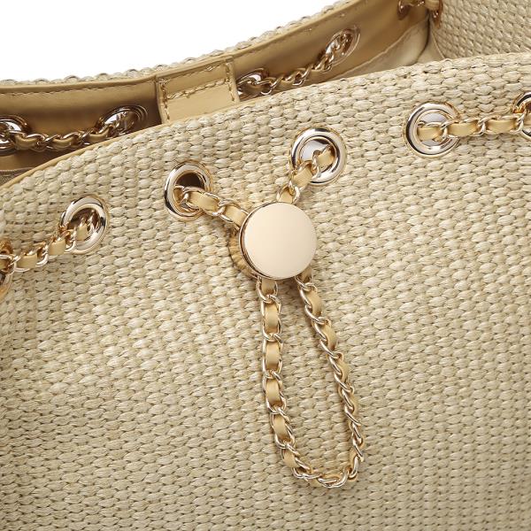 WOVEN TEXTURE PAISELY SHOULDER BAG