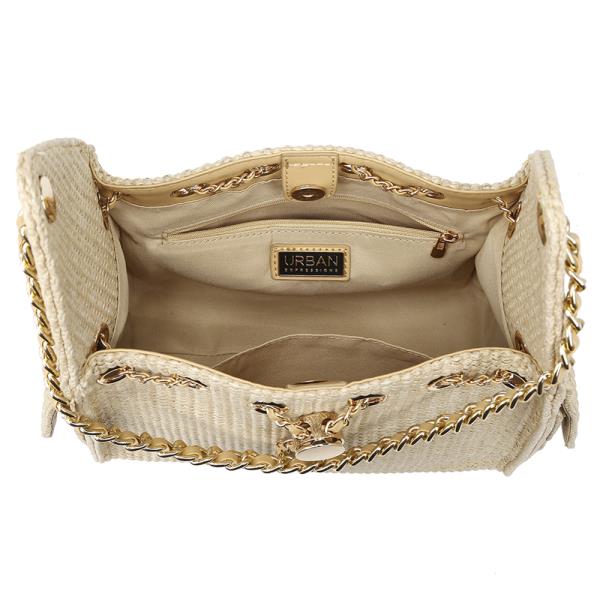 WOVEN TEXTURE PAISELY SHOULDER BAG