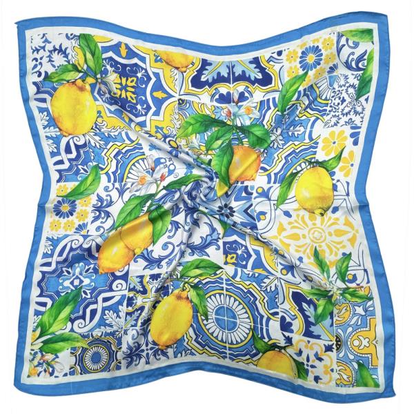 LEMON PRINT SQUARE SCARF