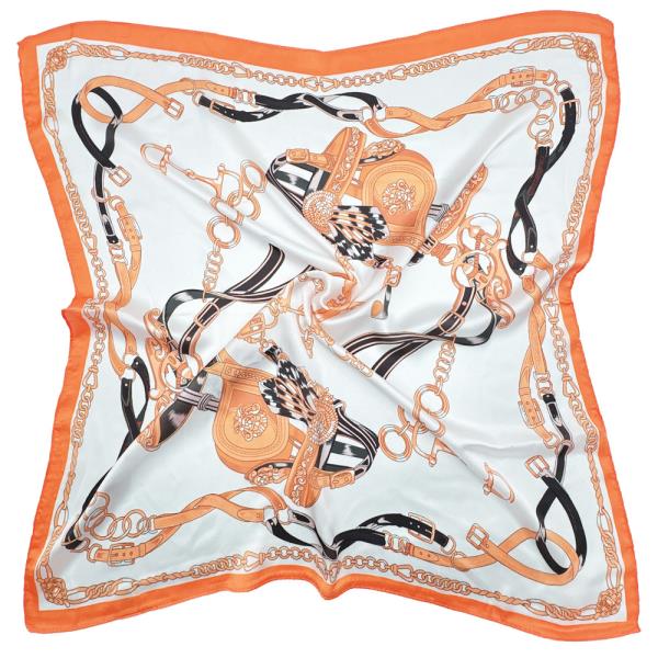 HORSE ORNAMENT PRINT SQUARE SCARF