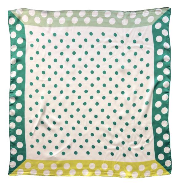 POLKA DOT BORDER PRINT SQUARE SCARF