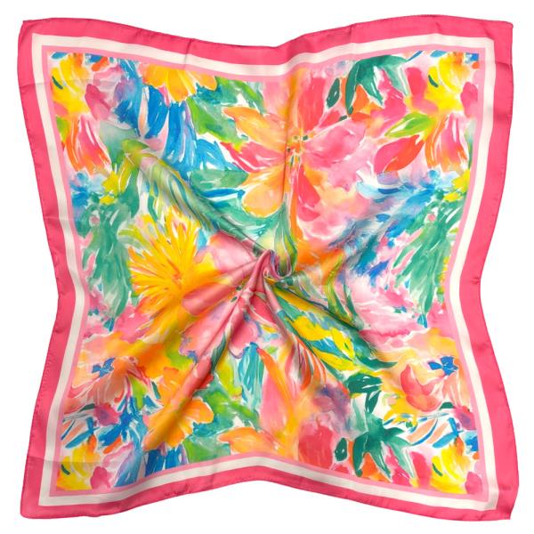 WATERCOLOR PRINT SQUARE SCARF