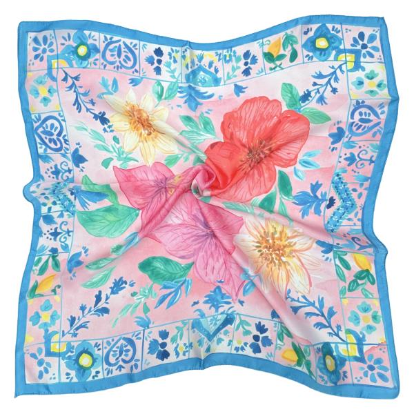 FLORAL PRINT SQUARE SCARF