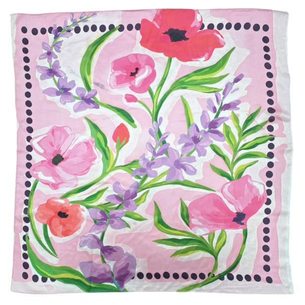 WATER COLOR PRINT SQUARE SCARF