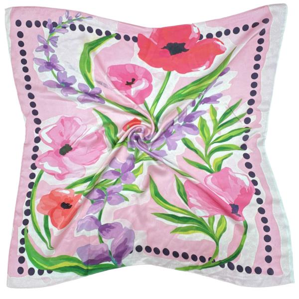 WATER COLOR PRINT SQUARE SCARF