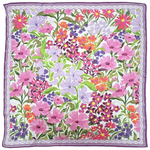 FLORAL PRINT SQUARE SCARF