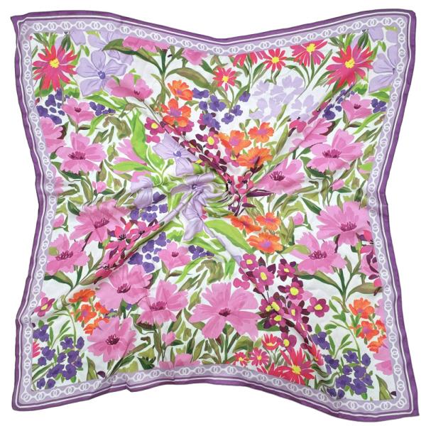FLORAL PRINT SQUARE SCARF