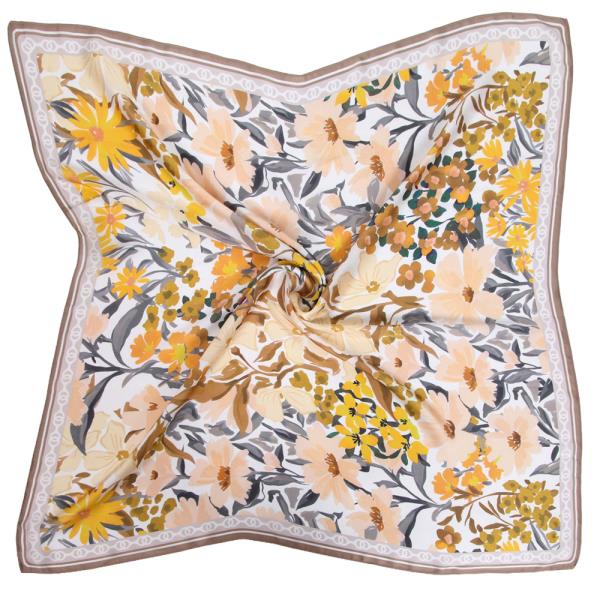 FLORAL PRINT SQUARE SCARF