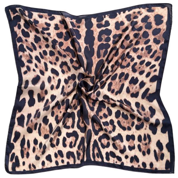 LEOPARD PRINT SQUARE SCARF