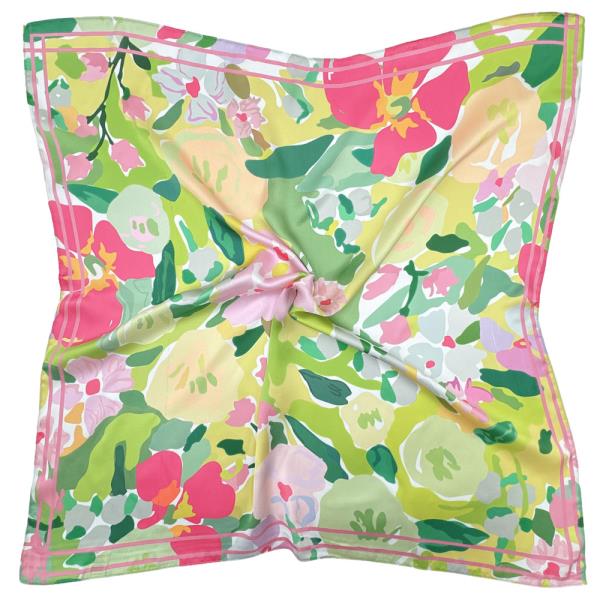 FLORAL PRINT SQUARE SCARF