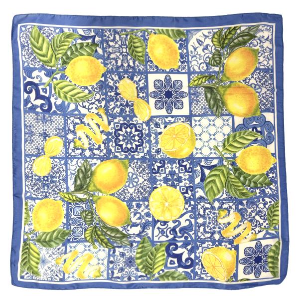 LEMON PRINT SQUARE SCARF