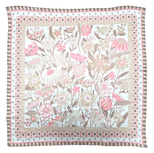 FLOWER PRINT SQUARE SCARF