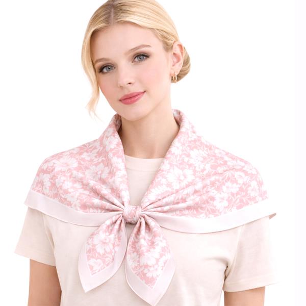 FLORAL PRINT SQUARE SCARF