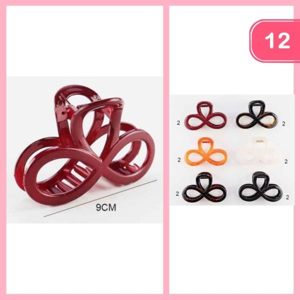 BOW HAIR CLAW CLIP (12 UNITS)