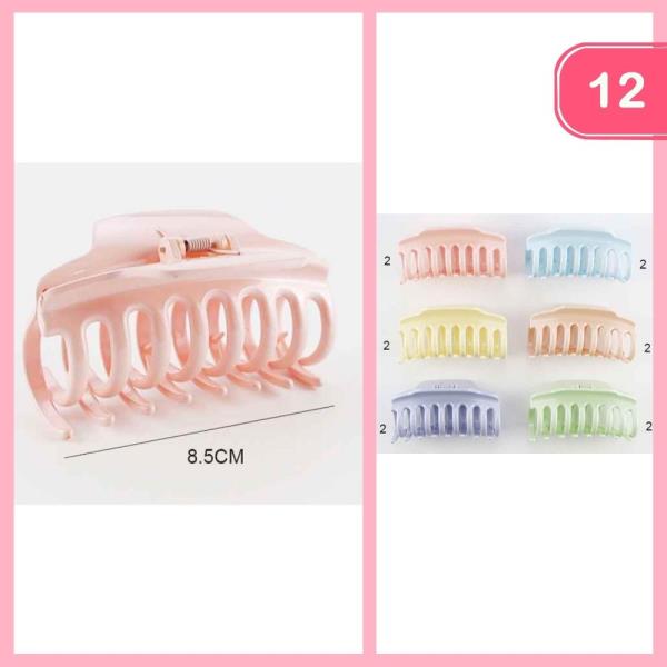 PASTEL HAIR CLAW CLIPS (12 UNITS)