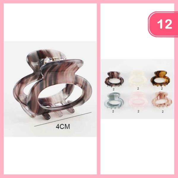 HAIR CLAW CLIPS (12 UNITS)